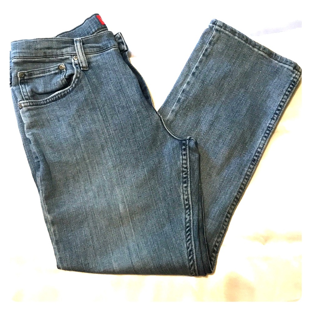 Lee Straight Leg Washed Blue Jeans